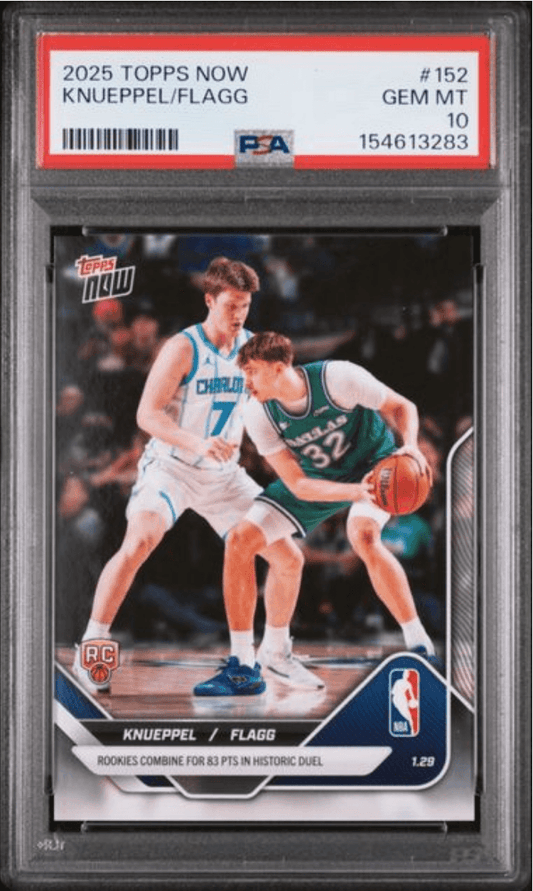 Graded 2025 Topps Now Kon Knueppel/Cooper Flagg #152 Rookie RC Basketball Card PSA 10 Gem Mint