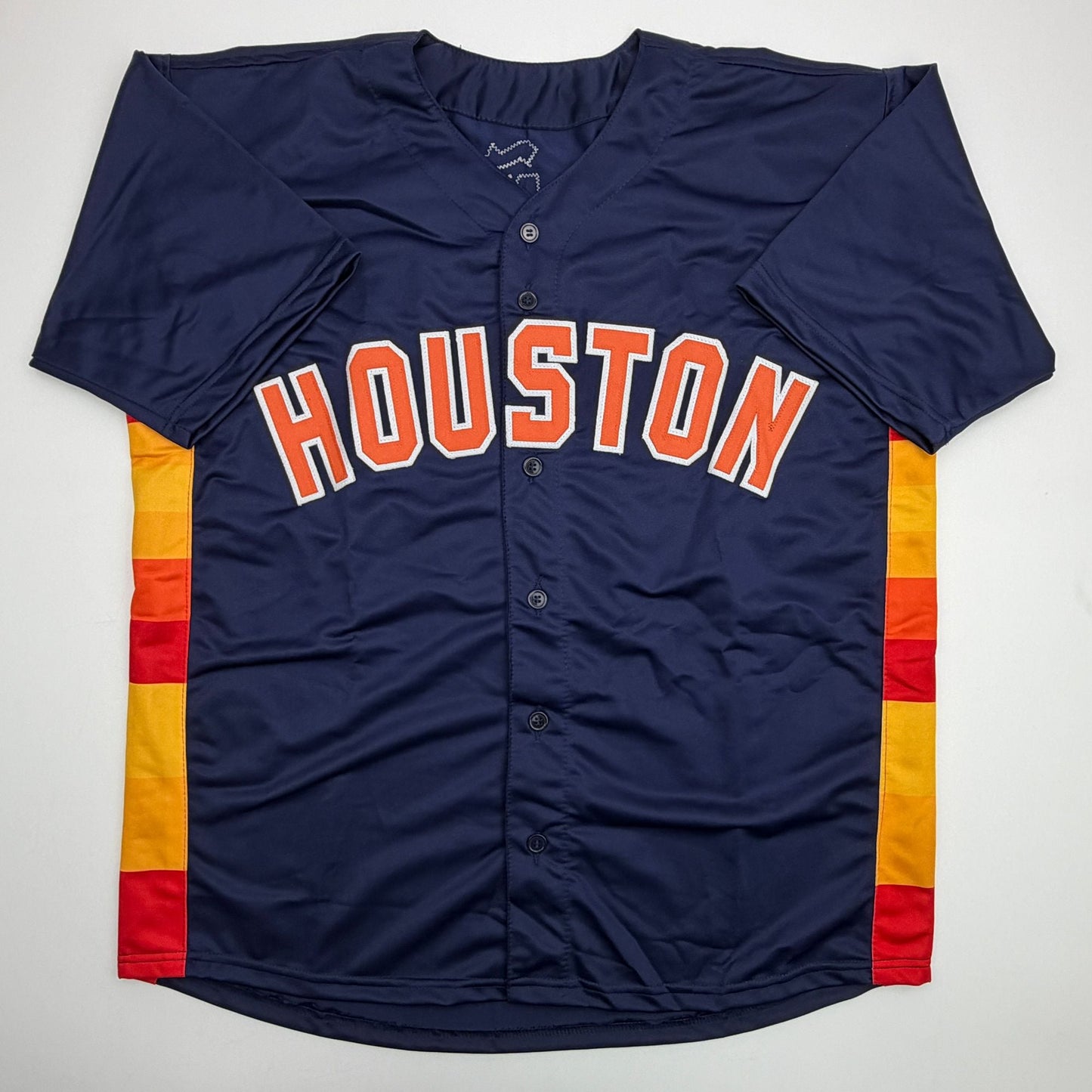 Autographed/Signed Jeremy Pena Houston Blue Baseball Jersey Beckett BAS COA