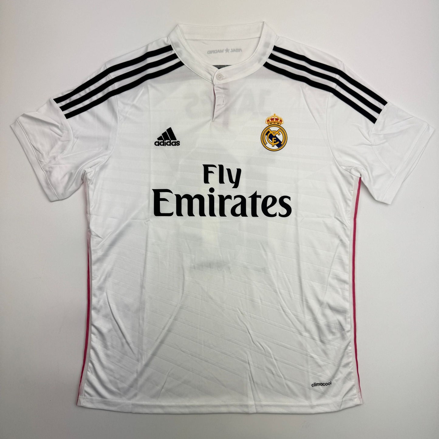 Autographed/Signed James Rodriguez Real Madrid White Soccer Futbol Jersey Beckett BAS COA