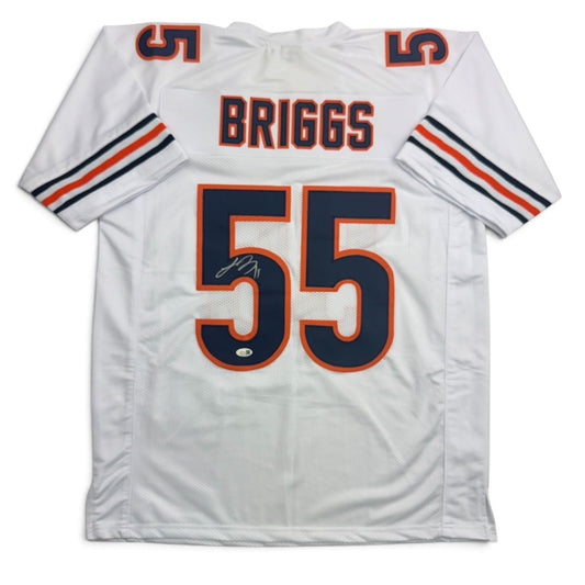 Autographed/Signed Lance Briggs Chicago White Football Jersey JSA COA