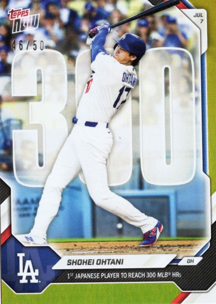 2026 Topps Now Shohei Ohtani #428 Gold Foil /50 1st Japanese Player to Reach 300 MLB Home Runs Los Angeles Dodgers Baseball Card