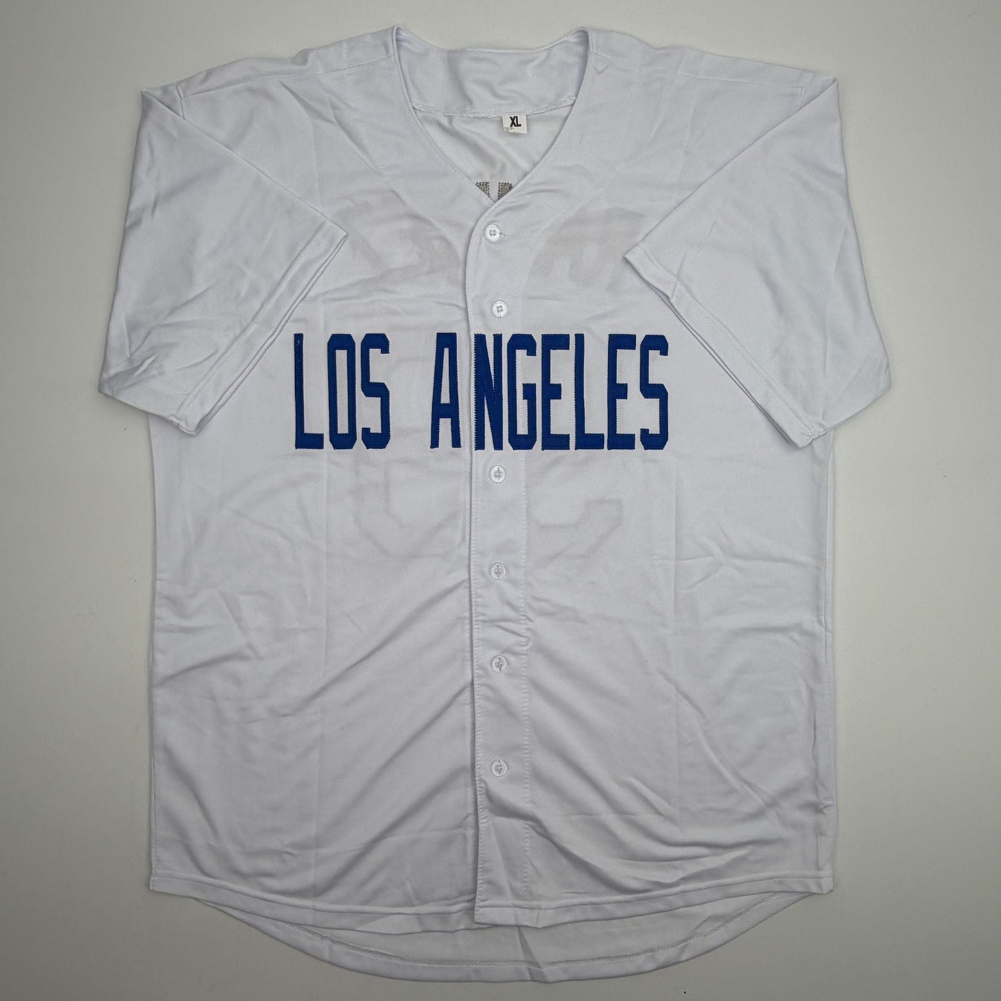Autographed/Signed Manny Ramirez MannyWood Los Angeles White Baseball Jersey Beckett BAS COA
