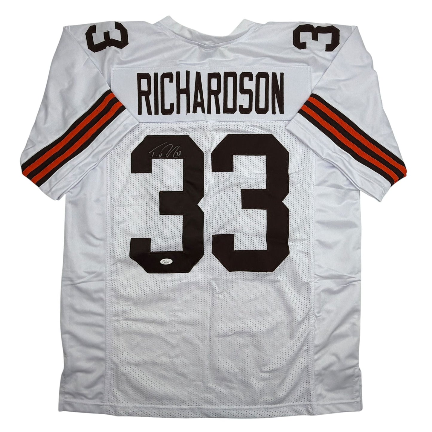 Autographed/Signed Trent Richardson Cleveland White Football Jersey JSA COA