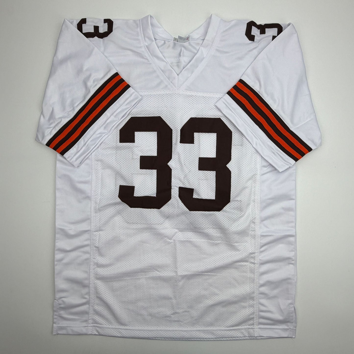 Autographed/Signed Trent Richardson Cleveland White Football Jersey JSA COA