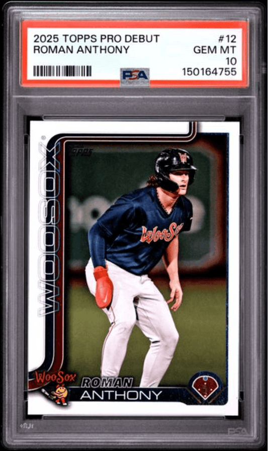 Graded 2025 Topps Pro Debut Roman Anthony #12 Rookie RC Baseball Card PSA 10 Gem Mint