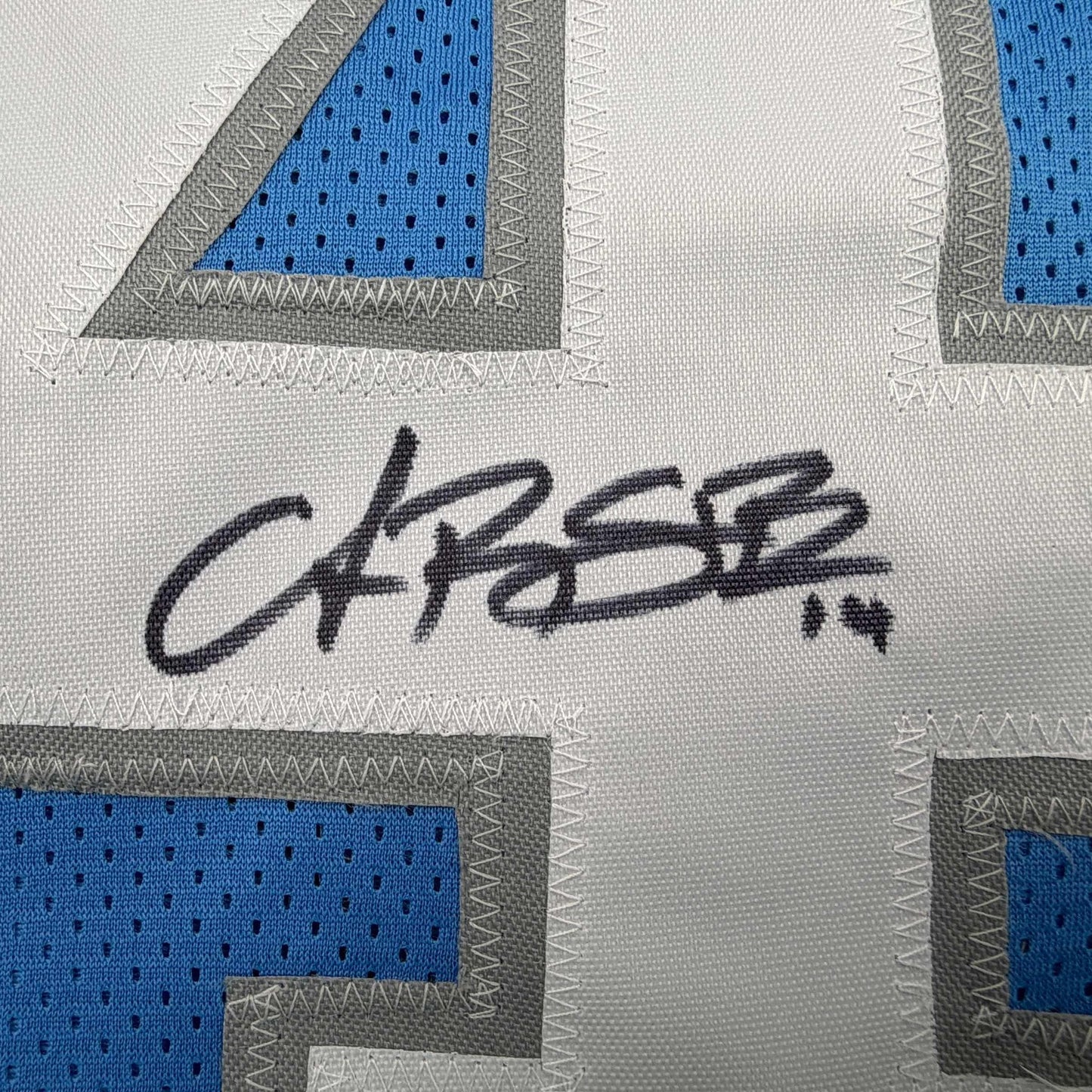 Autographed/Signed Amon-Ra St. Brown Detroit Current Blue Football Jersey Beckett BAS COA