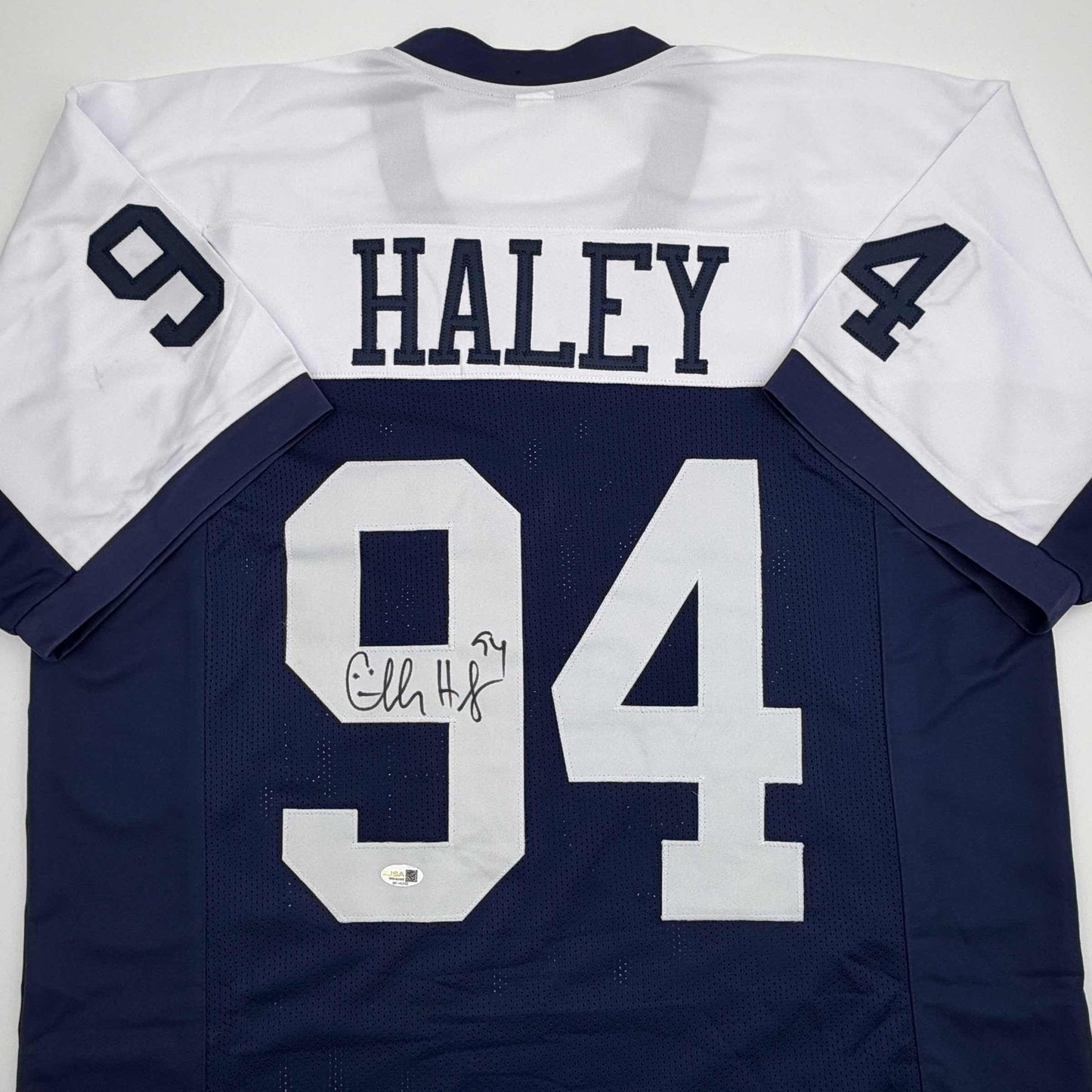 Autographed/Signed Charles Haley Dallas Thanksgiving Day Football Jersey JSA COA