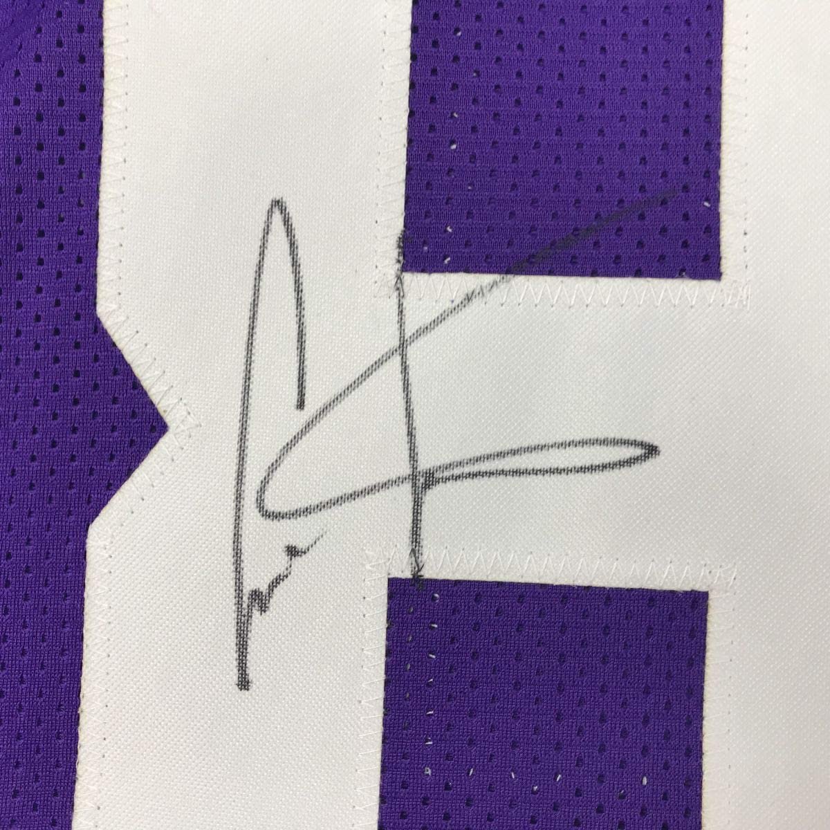 Autographed/Signed Cris Carter Minnesota Purple Football Jersey JSA COA