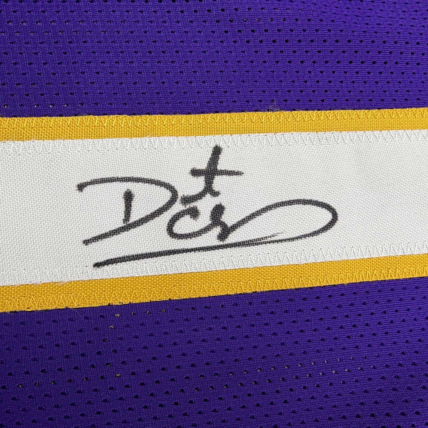 Autographed/Signed Daunte Culpepper Minnesota Purple Football Jersey Beckett BAS COA
