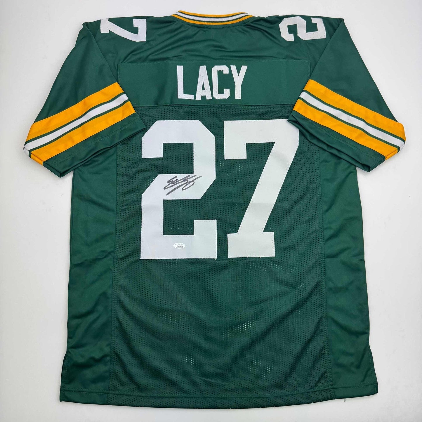 Autographed/Signed Eddie Lacy Green Bay Green Football Jersey JSA COA