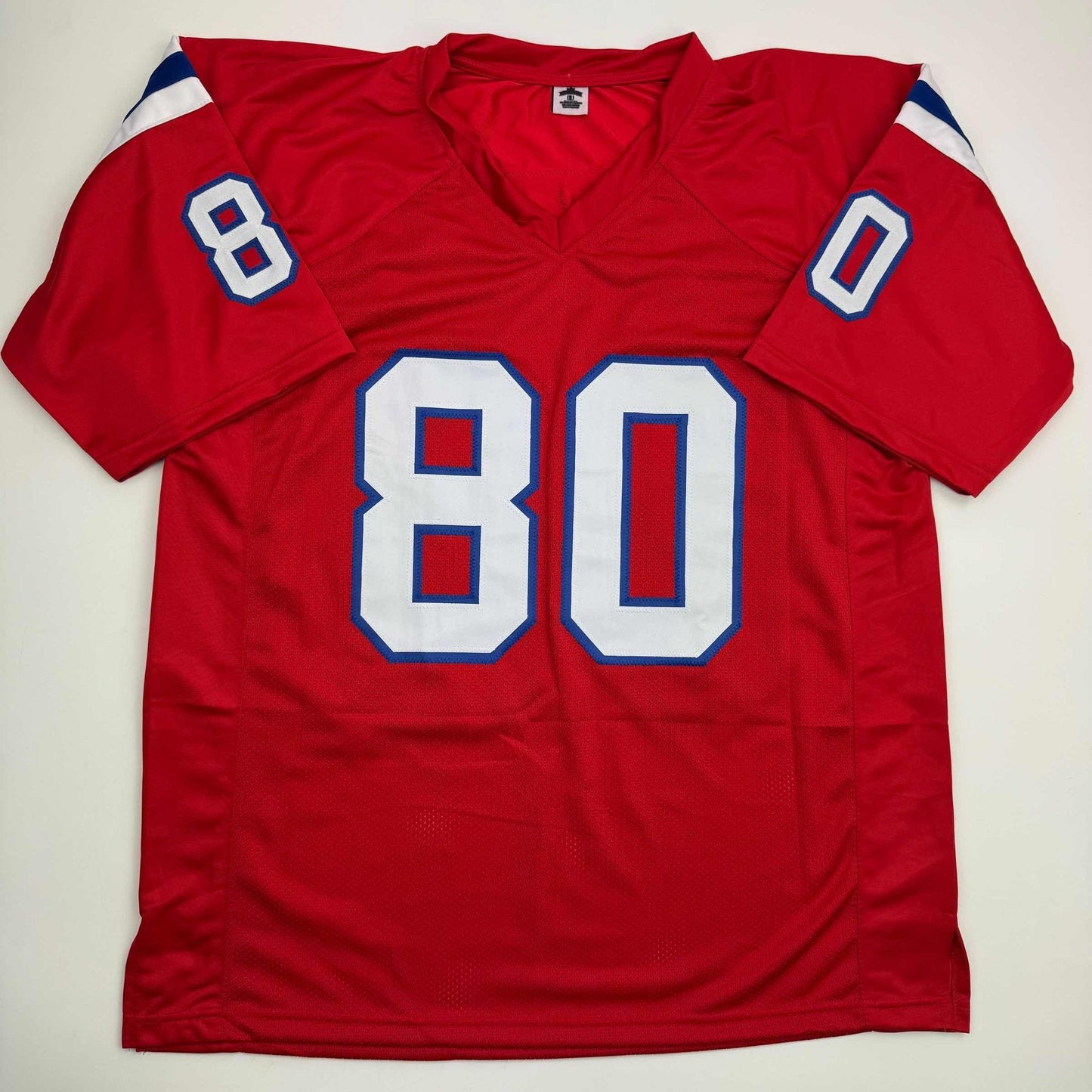 Autographed/Signed Irving Fryar New England Red Football Jersey JSA COA