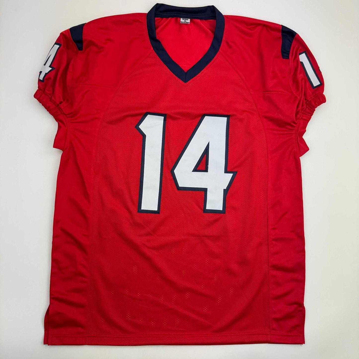 Autographed/Signed Jaylin Noel Houston Red Football Jersey JSA COA