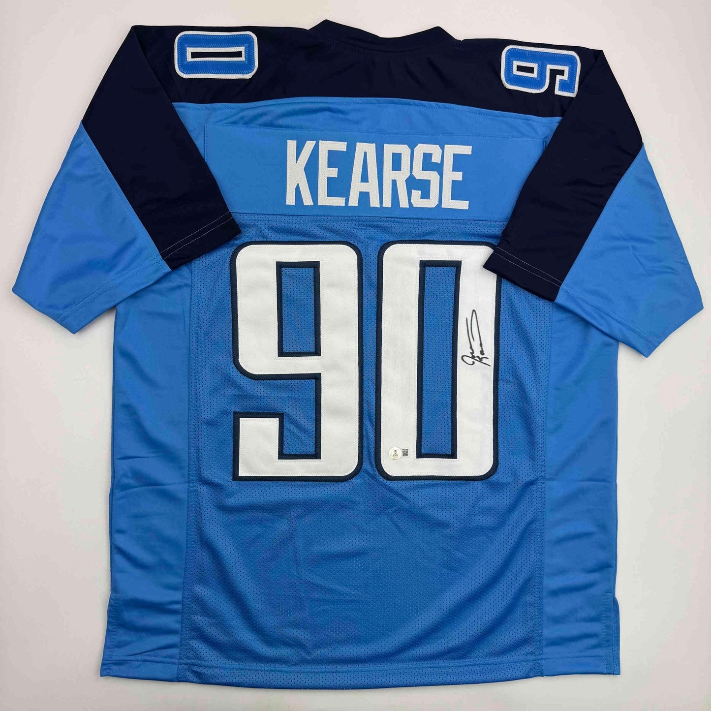 Autographed/Signed Jevon Kearse Tennessee Powder Blue Football Jersey JSA COA