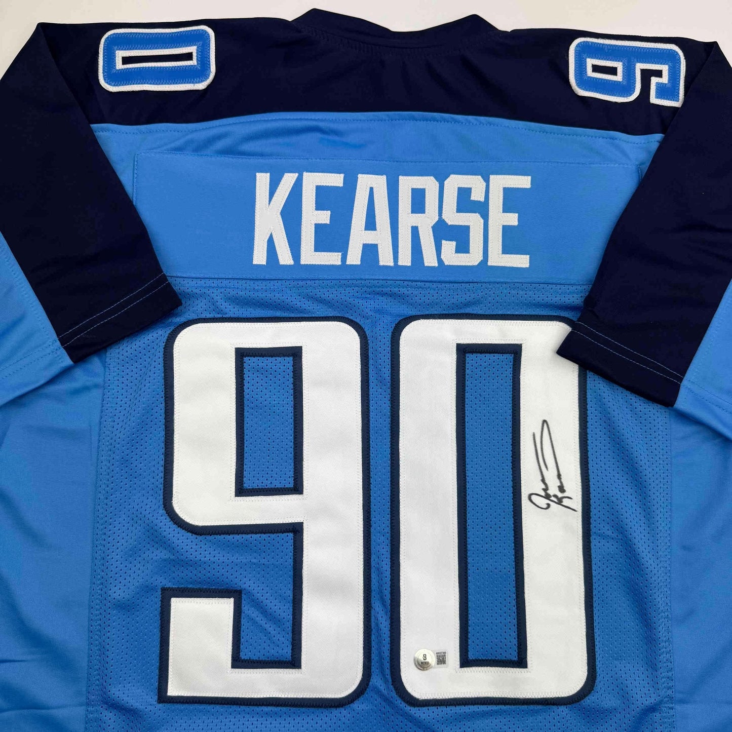 Autographed/Signed Jevon Kearse Tennessee Powder Blue Football Jersey JSA COA