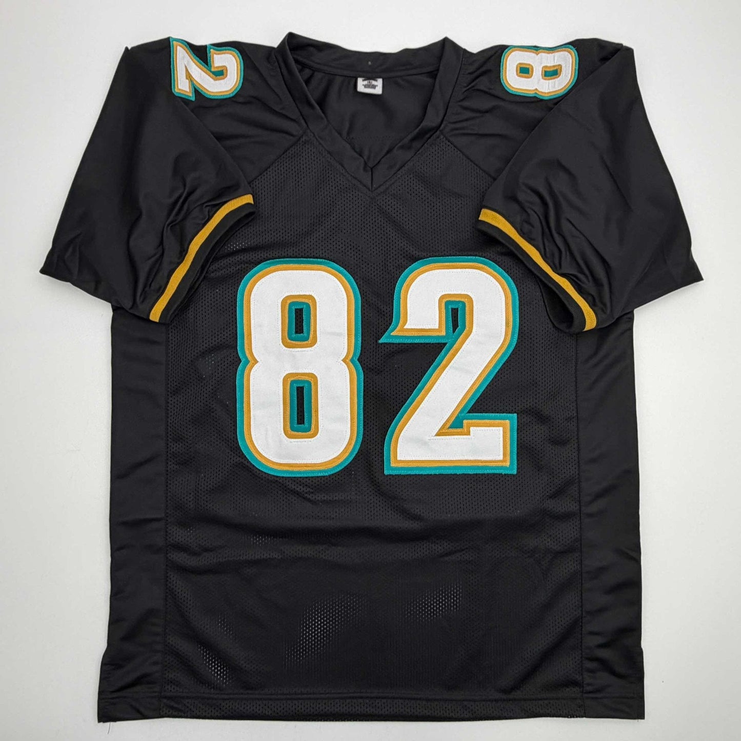 Autographed/Signed Jimmy Smith Jacksonville Black Football Jersey Beckett BAS COA