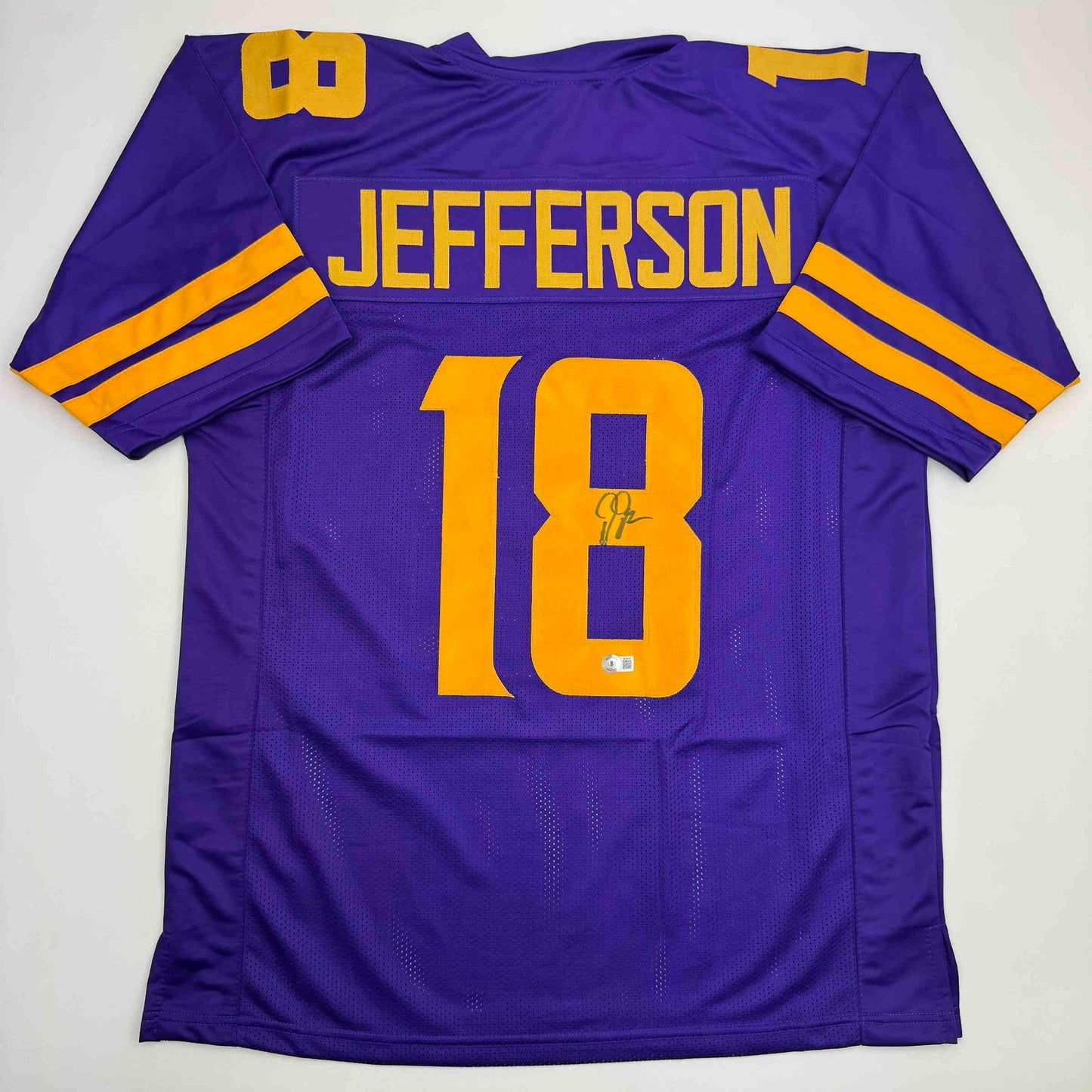 Autographed/Signed Justin Jefferson Minnesota Color Rush Football Jersey JSA COA