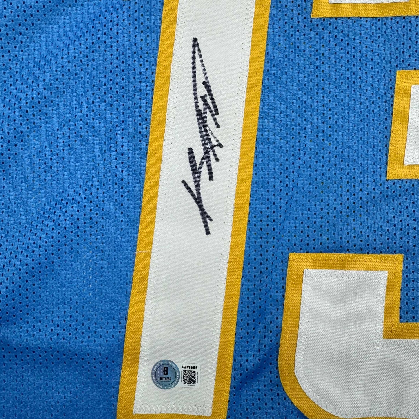 Autographed/Signed Keenan Allen Los Angeles LA Powder Blue Football Jersey Beckett BAS COA