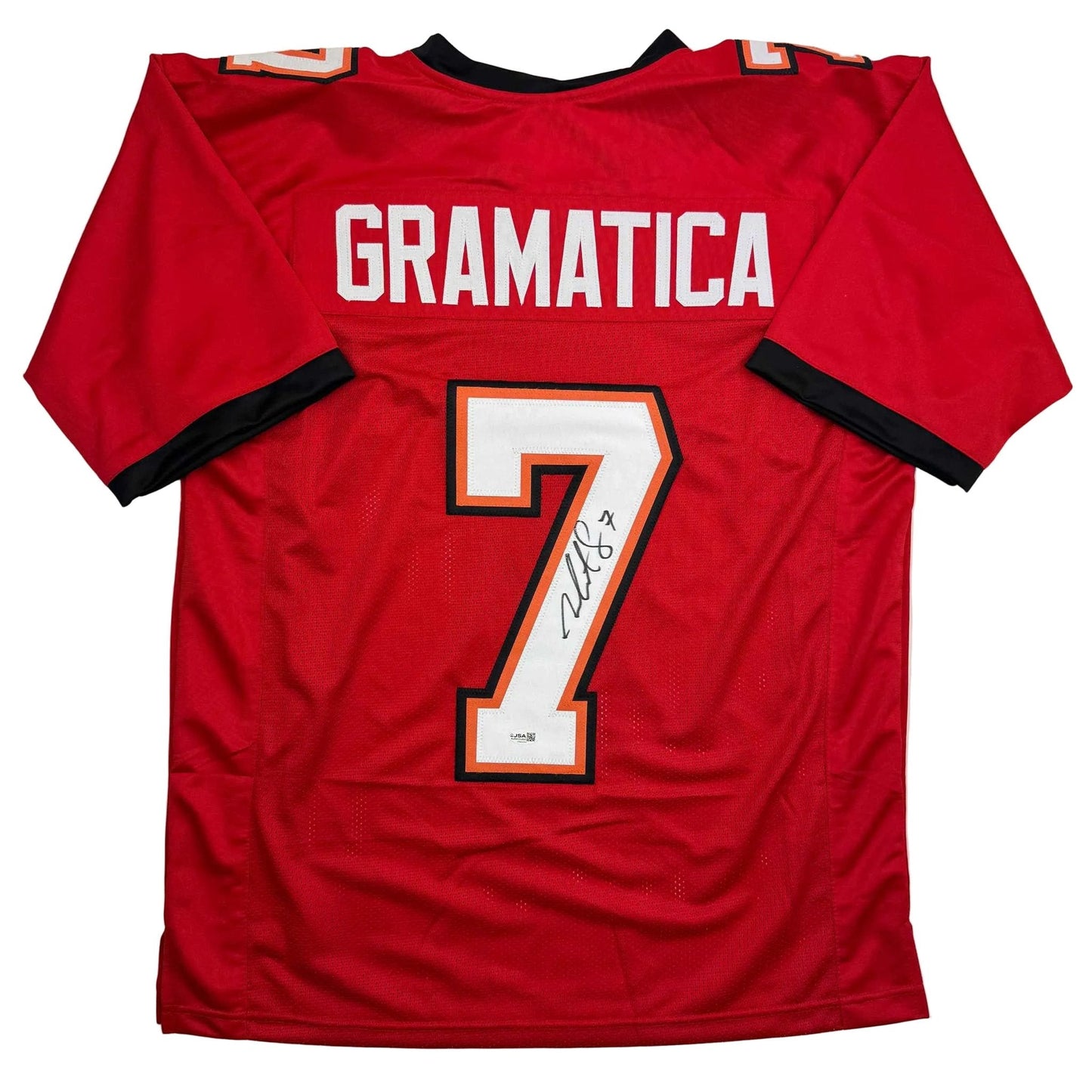 Autographed/Signed Martin Gramatica Tampa Bay Red Football Jersey JSA COA
