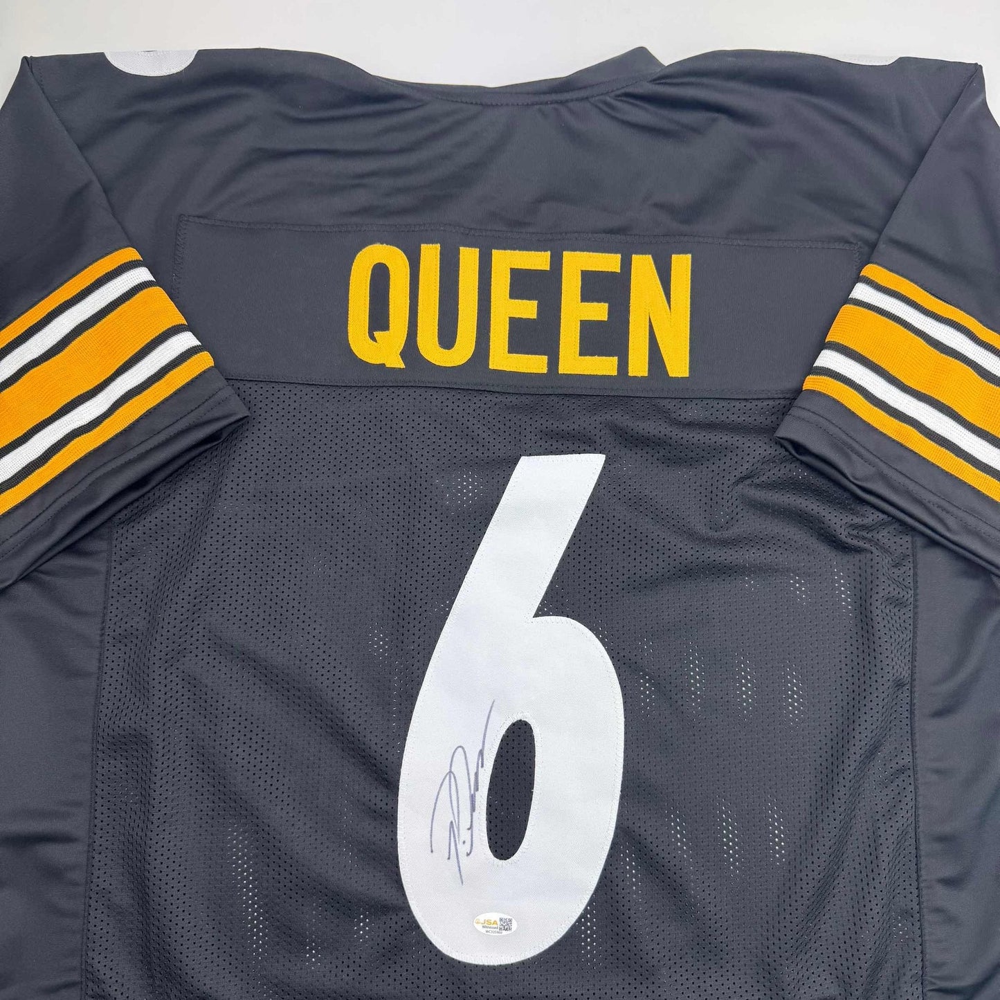 Autographed/Signed Patrick Queen Pittsburgh Black Football Jersey JSA COA