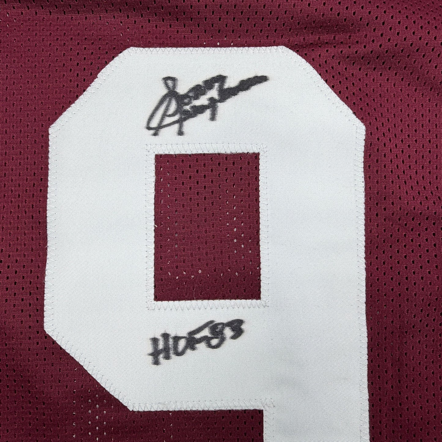 Autographed/Signed Sonny Jurgensen HOF 83 Washington Burgundy Football Jersey Beckett BAS COA