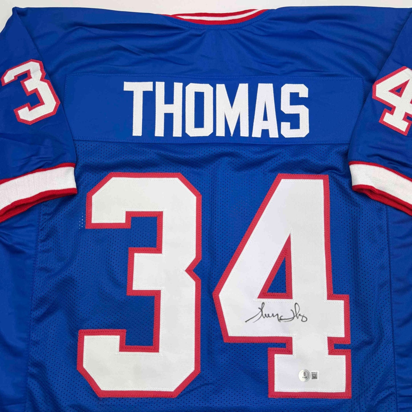 Autographed/Signed Thurman Thomas Buffalo Blue Football Jersey JSA COA