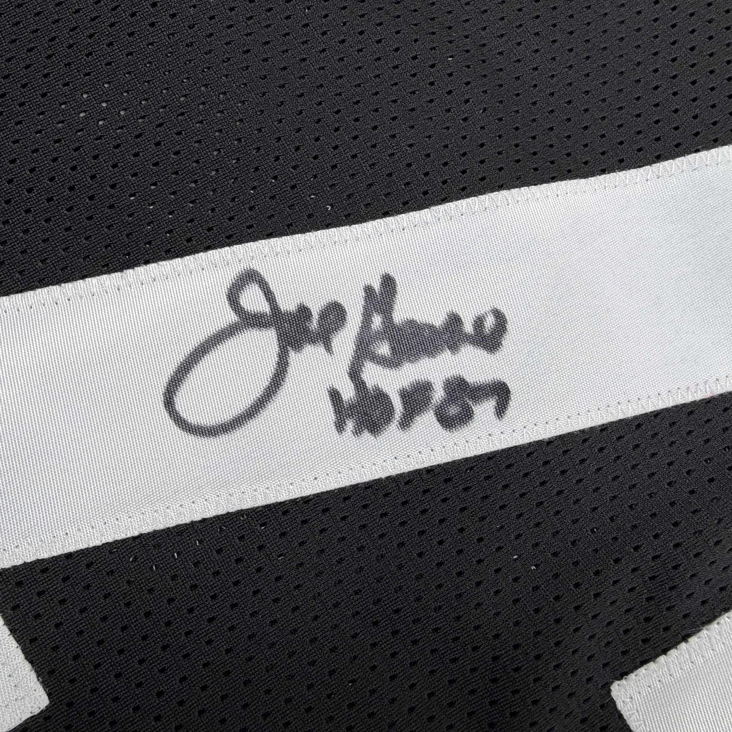 Autographed/Signed Mean Joe Greene HOF 87 Pittsburgh Black Football Jersey Beckett BAS COA
