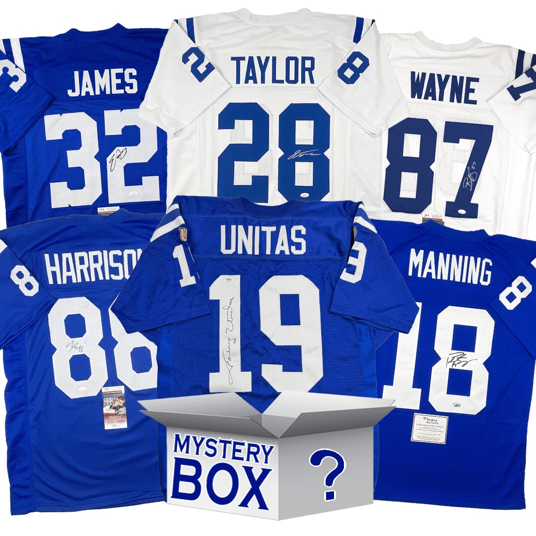 Autographed/Signed Indianapolis Football Jersey Mystery Box with PSA JSA or Beckett COA