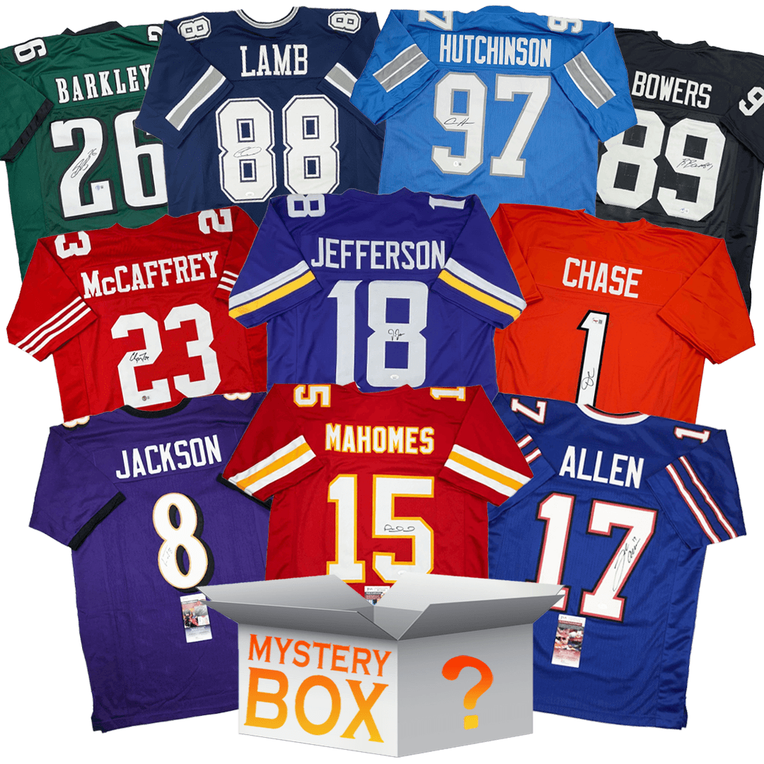 Active Pro Bowler Autographed/Signed Football Jersey Mystery Box with PSA JSA or Beckett COA