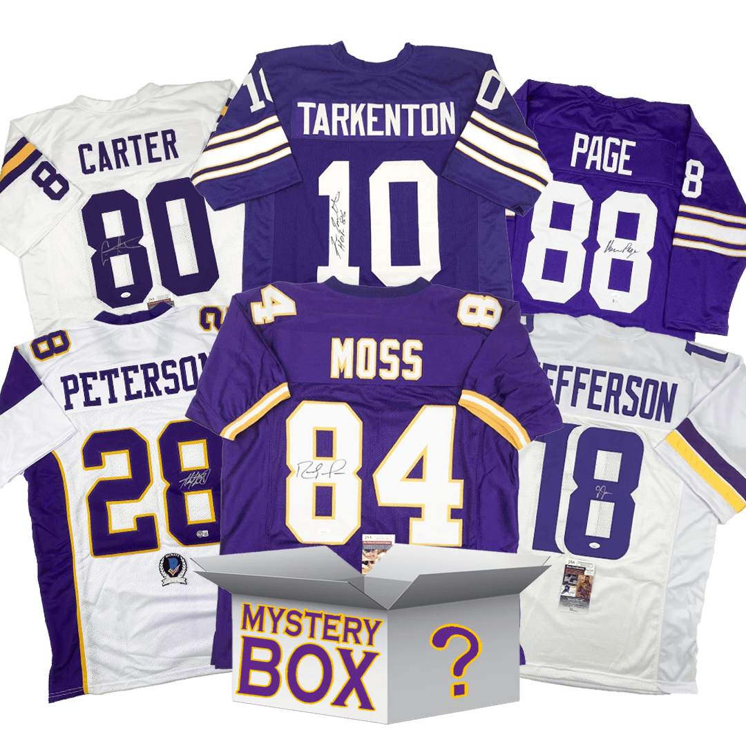Autographed/Signed Minnesota Football Jersey Mystery Box with PSA JSA or Beckett COA