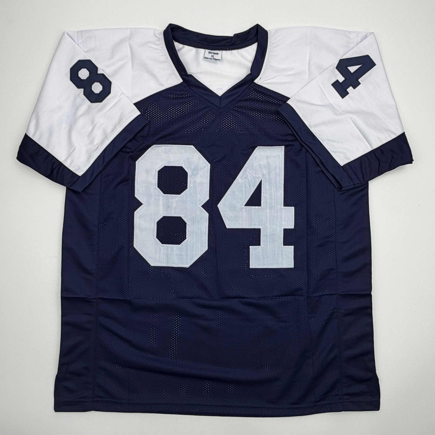 Autographed/Signed Jay Novacek Dallas Thanksgiving Day Football Jersey Beckett BAS COA