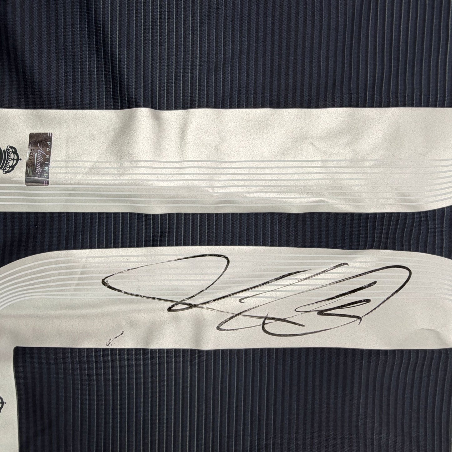Autographed/Signed Kylian Mbappe Real Madrid Navy Blue Soccer Jersey Panini Authentic COA