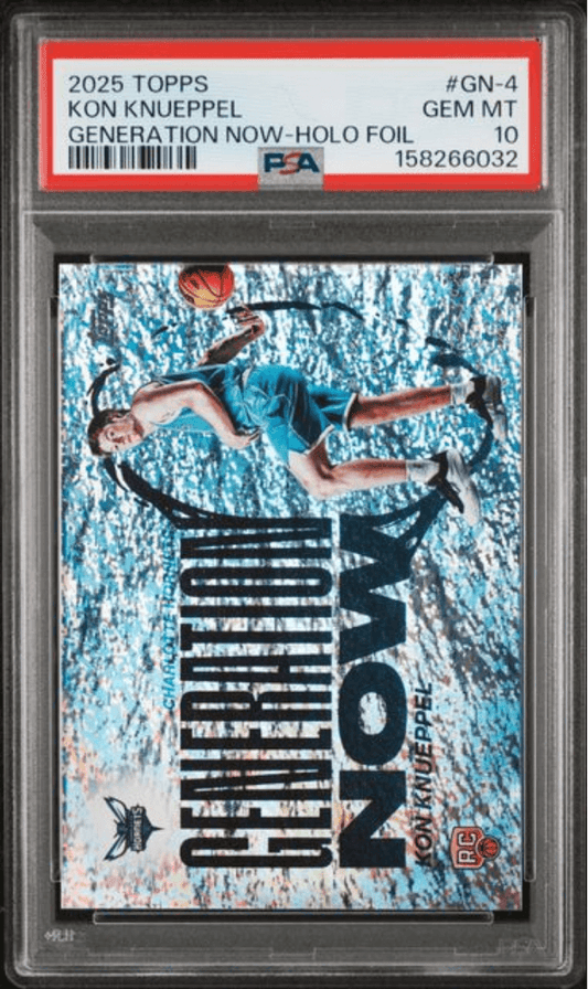 Graded 2025 Topps Kon Knueppel #GN4 Generation Now Holo Foil Rookie RC Basketball Card PSA 10 Gem Mint