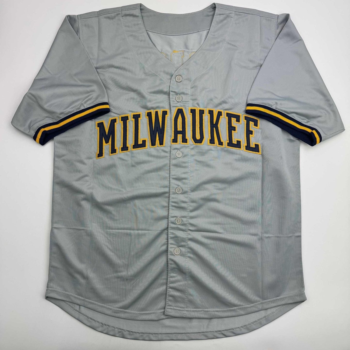 Autographed/Signed Jacob Misiorowski Milwaukee Grey Baseball Jersey JSA COA