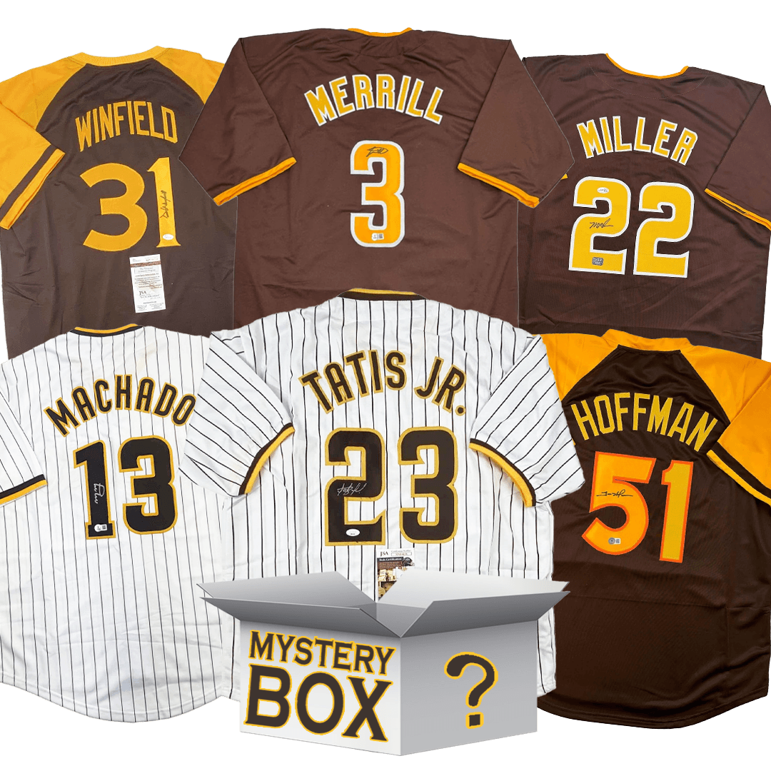 Autographed/Signed San Diego Baseball Jersey Mystery Box with PSA JSA or Beckett COA