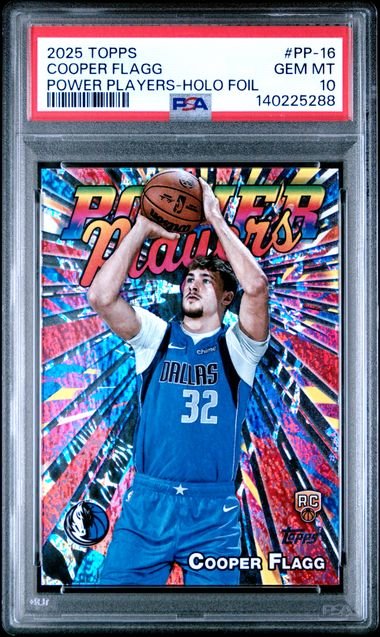 Graded 2025 Topps Cooper Flagg #PP16 Power Players Holo Foil Rookie RC Basketball Card PSA 10 Gem Mint