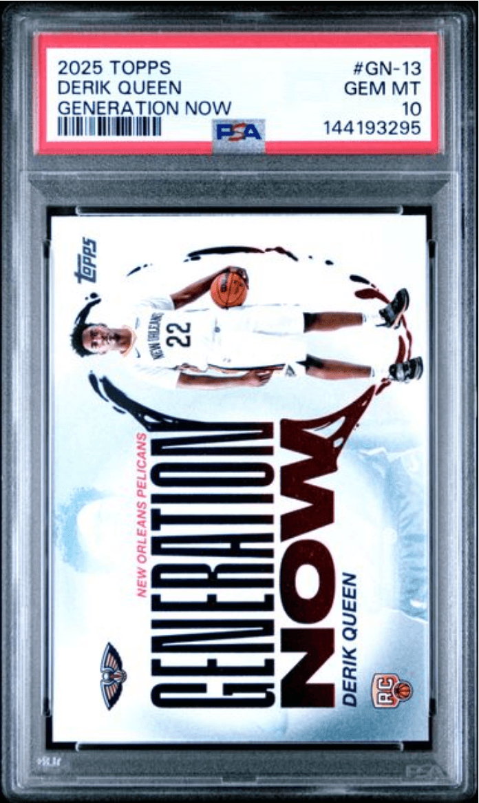 Graded 2025 Topps Derik Queen #GN13 Generation Now Rookie RC Basketball Card PSA 10 Gem Mint