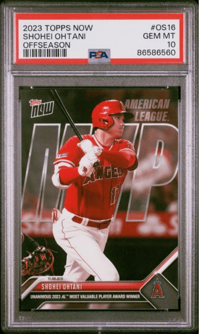 Graded 2023 Topps Now Shohei Ohtani #OS16 Offseason Baseball Card PSA 10 Gem Mint