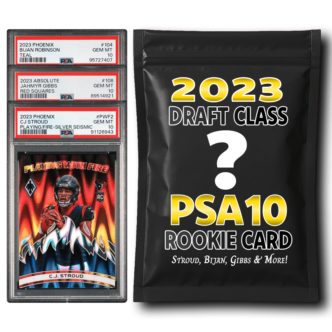 PSA 10 Graded 2023 NFL Rookie Card Mystery Pack (Bijan, Gibbs, Njigba & More!)
