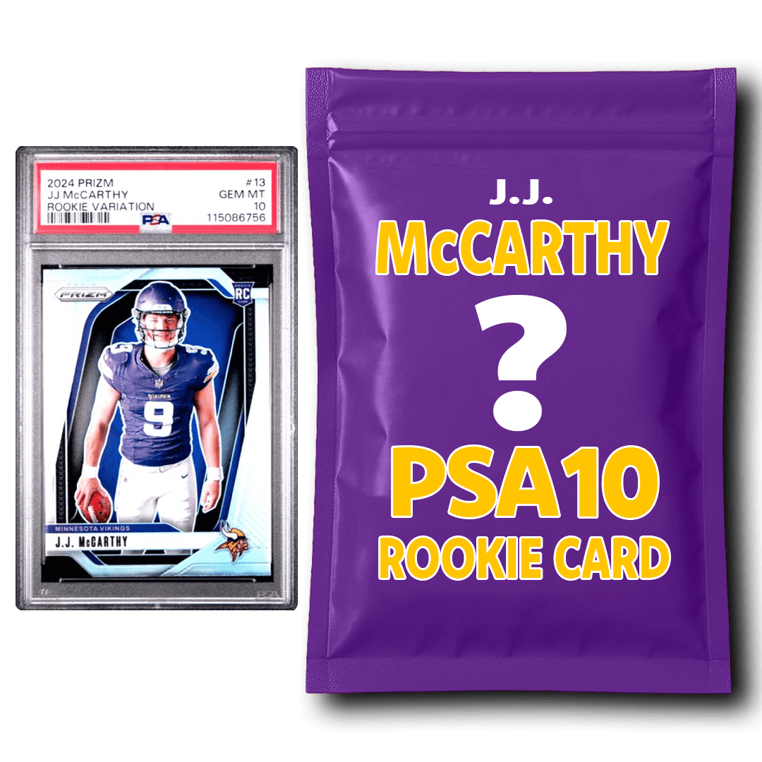 JJ McCarthy PSA 10 Graded Football Rookie Card Mystery Pack