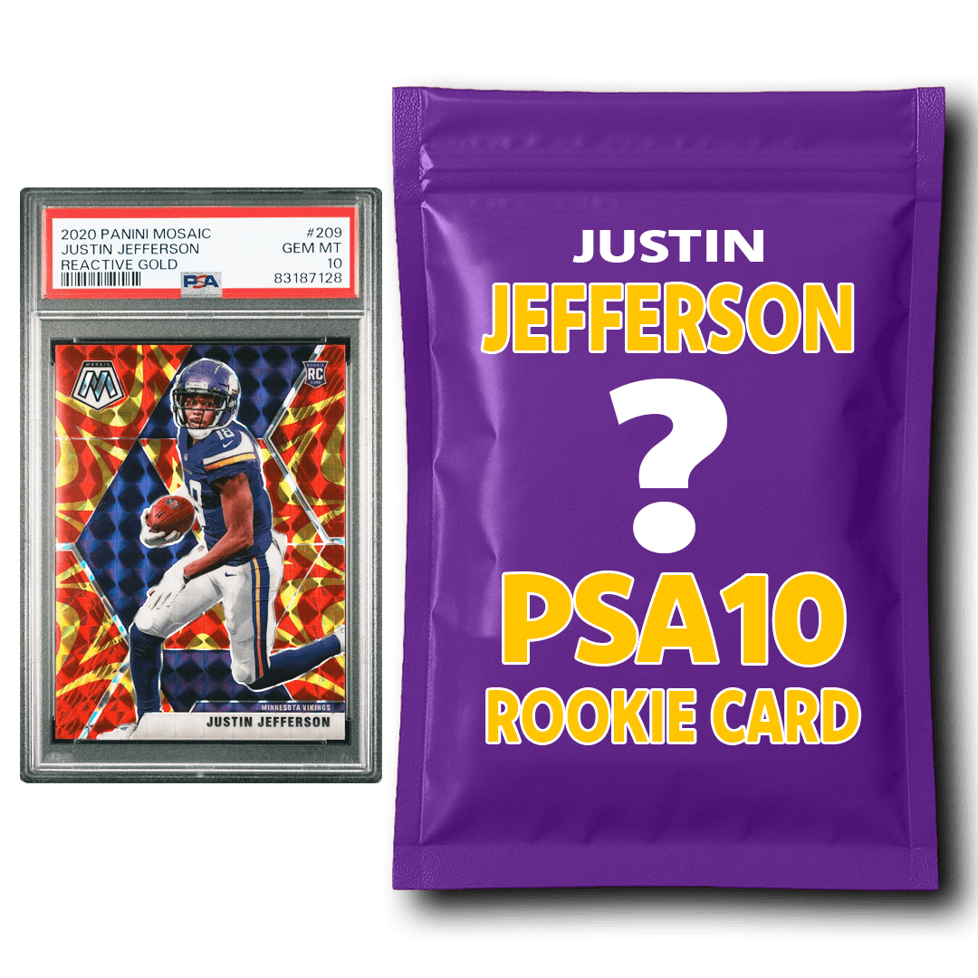 Justin Jefferson PSA 10 Graded Football Rookie Card Mystery Pack