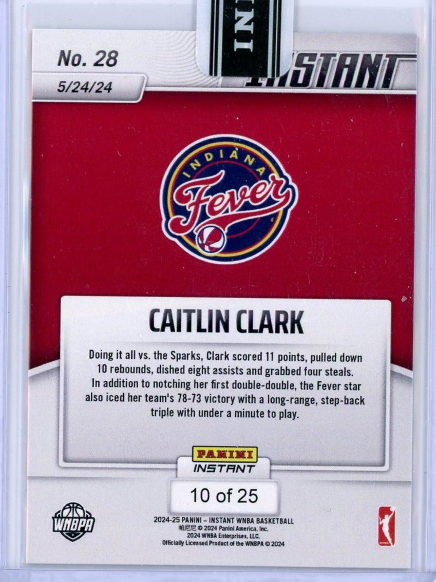 2024 Panini Instant Caitlin Clark #28 Jungle /25 Rookie RC Basketball Card