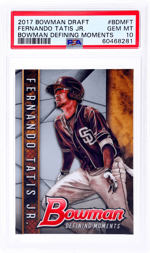 Graded 2017 Topps Bowman Draft Fernando Tatis Jr. #BDMFT Bowman Defining Moments Rookie RC Baseball Card PSA 10 Gem Mint