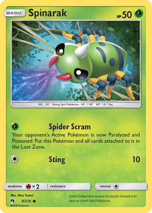 Spinarak 009/214 - SM  Lost Thunder