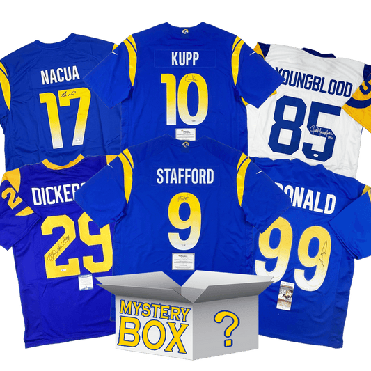 Autographed/Signed Los Angeles Football Jersey Mystery Box with PSA JSA or Beckett COA