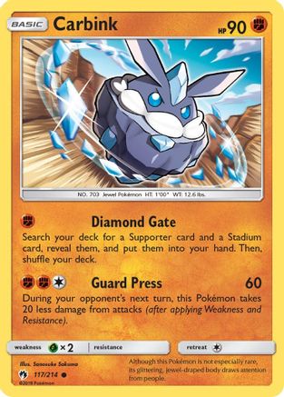 Carbink 117/214 - SM  Lost Thunder Reverse Holofoil
