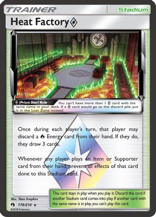 Heat Factory Prism Star 178/214 - SM  Lost Thunder Holofoil