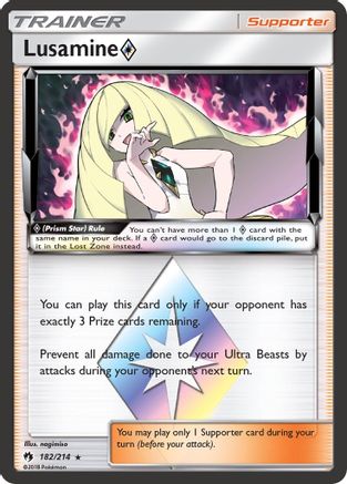 Lusamine Prism Star 182/214 - SM  Lost Thunder Holofoil