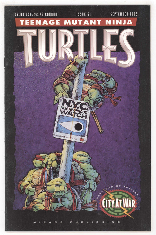 Teenage Mutant Ninja Turtles 51 Mirage 1992 VF Kevin Eastman Peter Laird TMNT