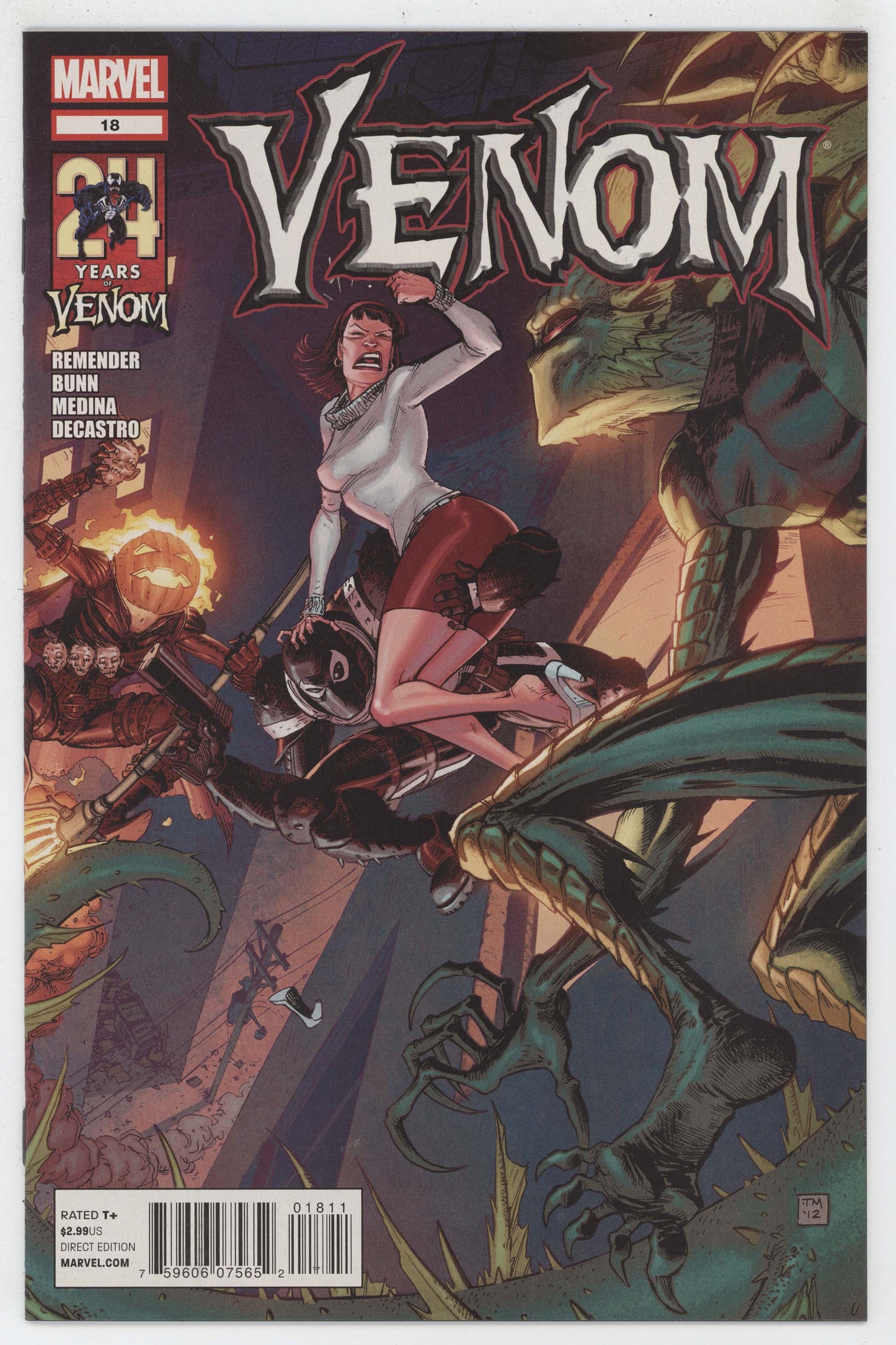 Venom 18 Marvel 2012 NM Tony Moore Rick Remender Jack O Lantern