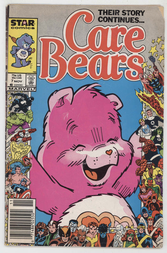 Care Bears 7 Marvel Star 1986 GD VG 25th Anniversary Frame Newsstand